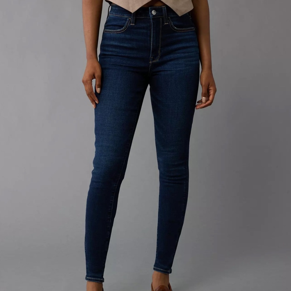 NWOT AE Next Level Super High-Waisted Jegging Dark Ink size 14 X-Short